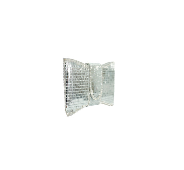 Bolsa Clutch Strass Prata