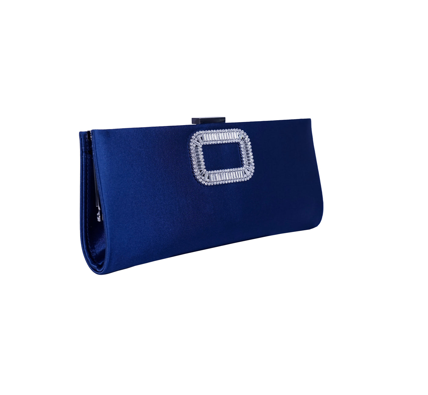 Bolsa Clutch em Cetim com Aplicação de Strass