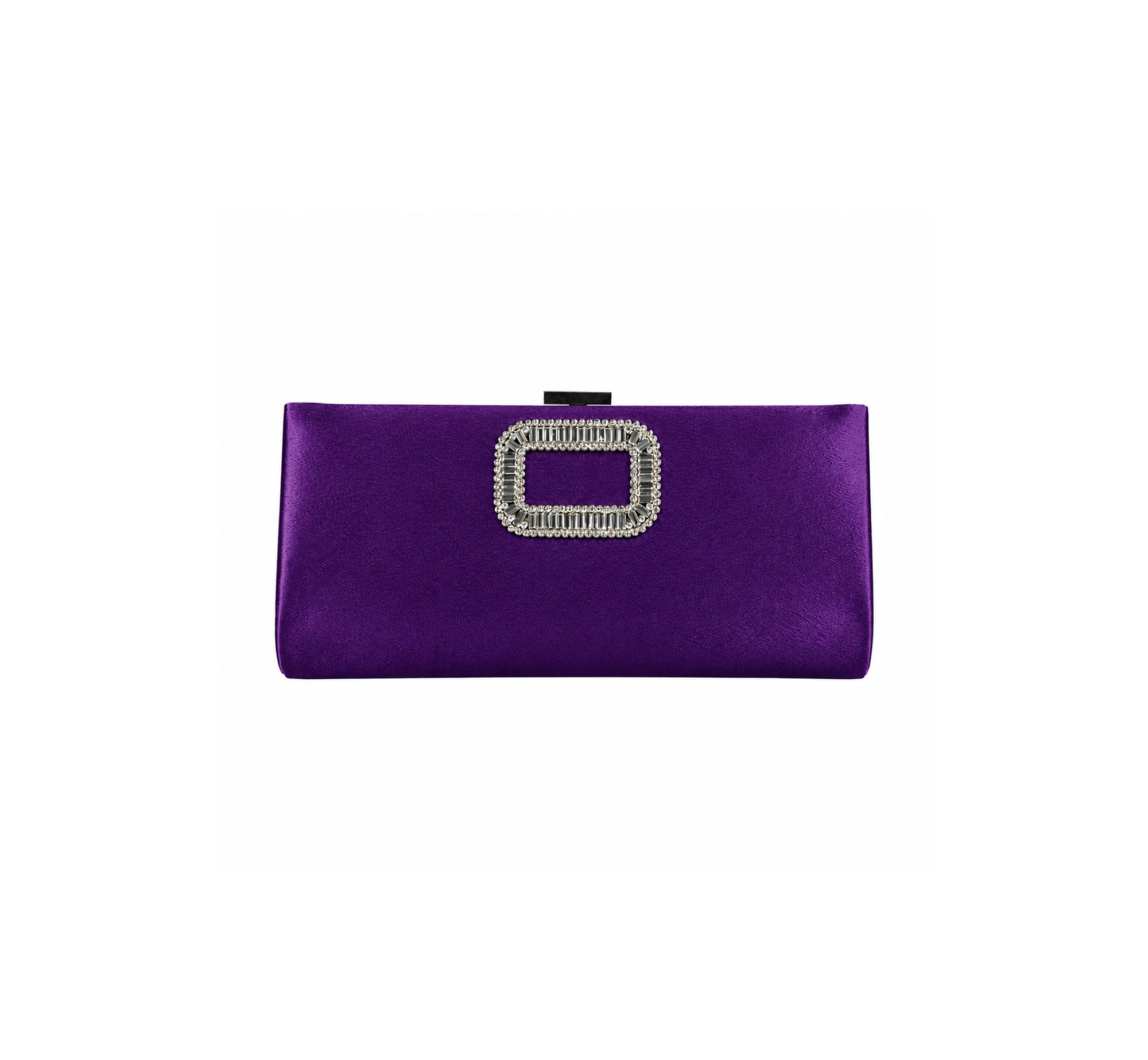 Bolsa Clutch em Cetim com Aplicação de Strass