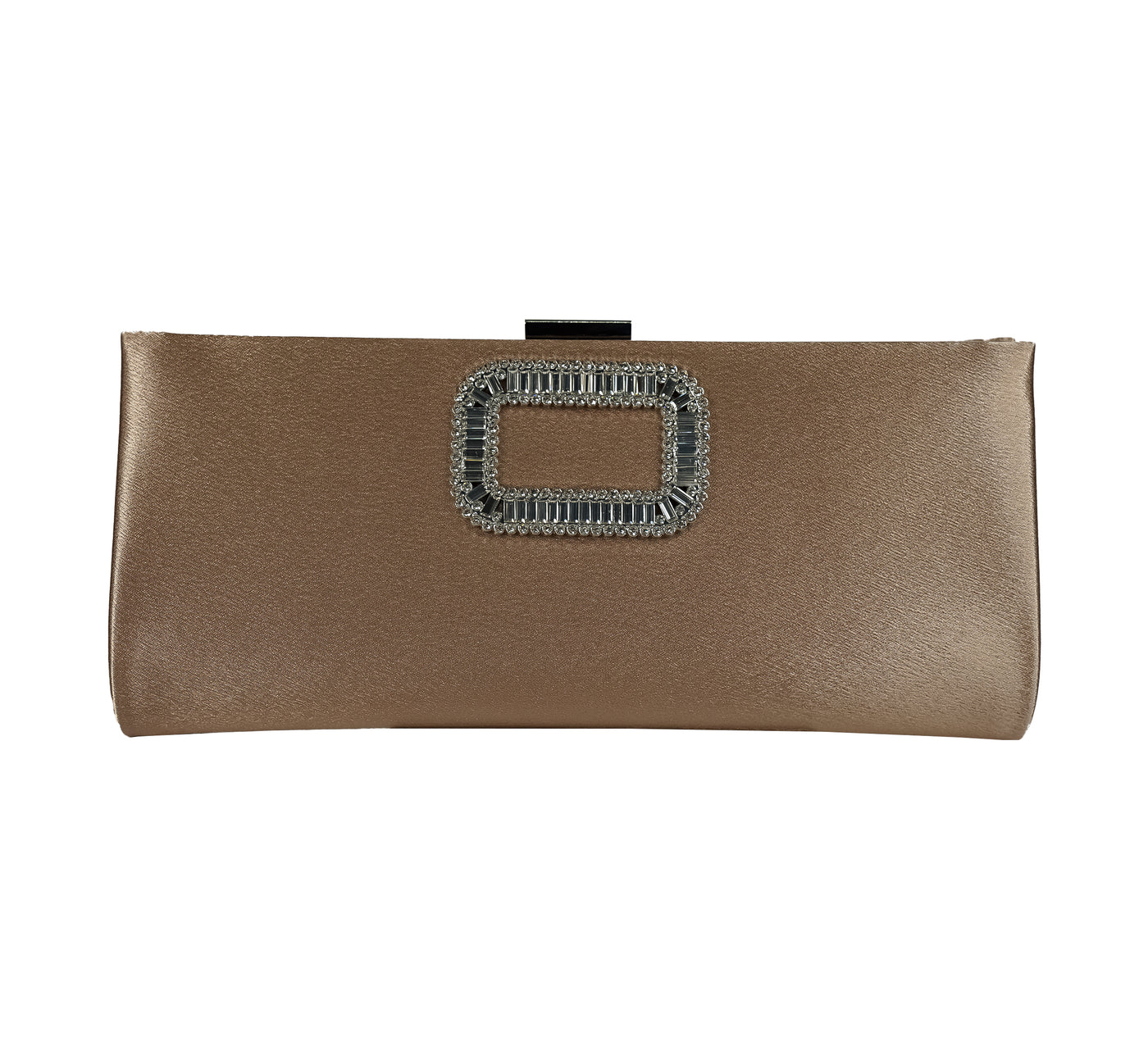 Bolsa Clutch em Cetim com Aplicação de Strass