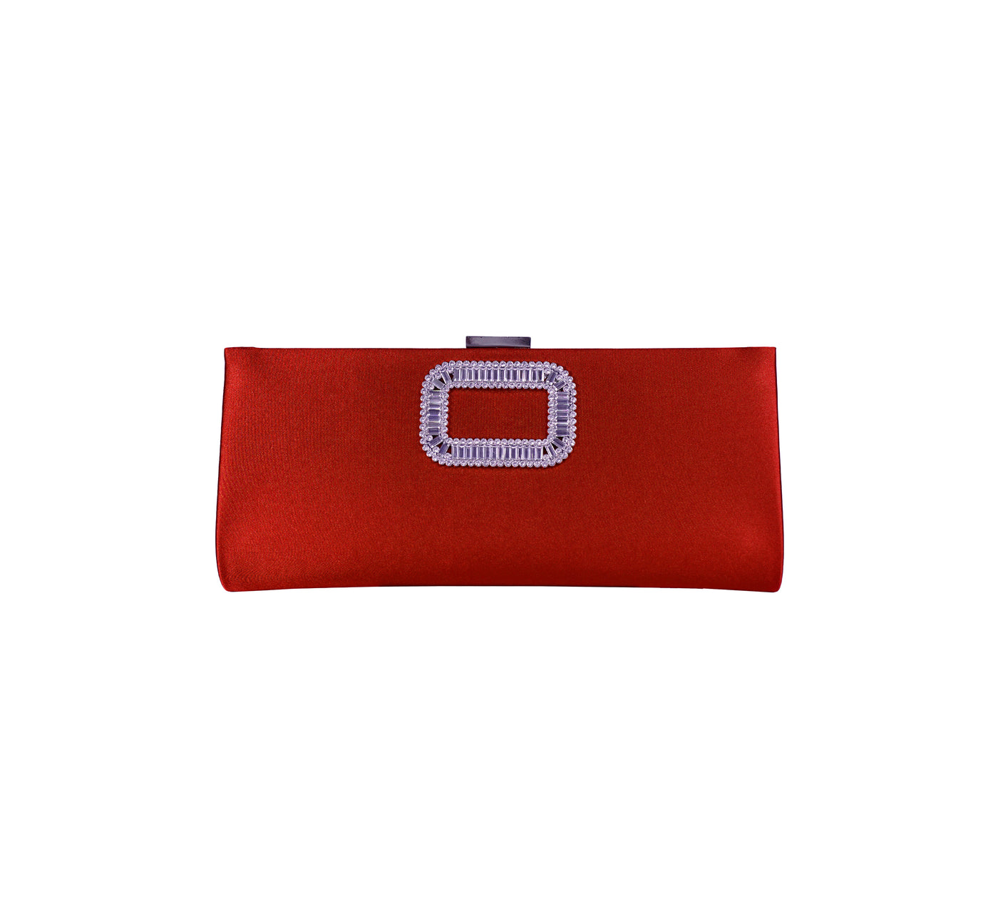 Bolsa Clutch em Cetim com Aplicação de Strass