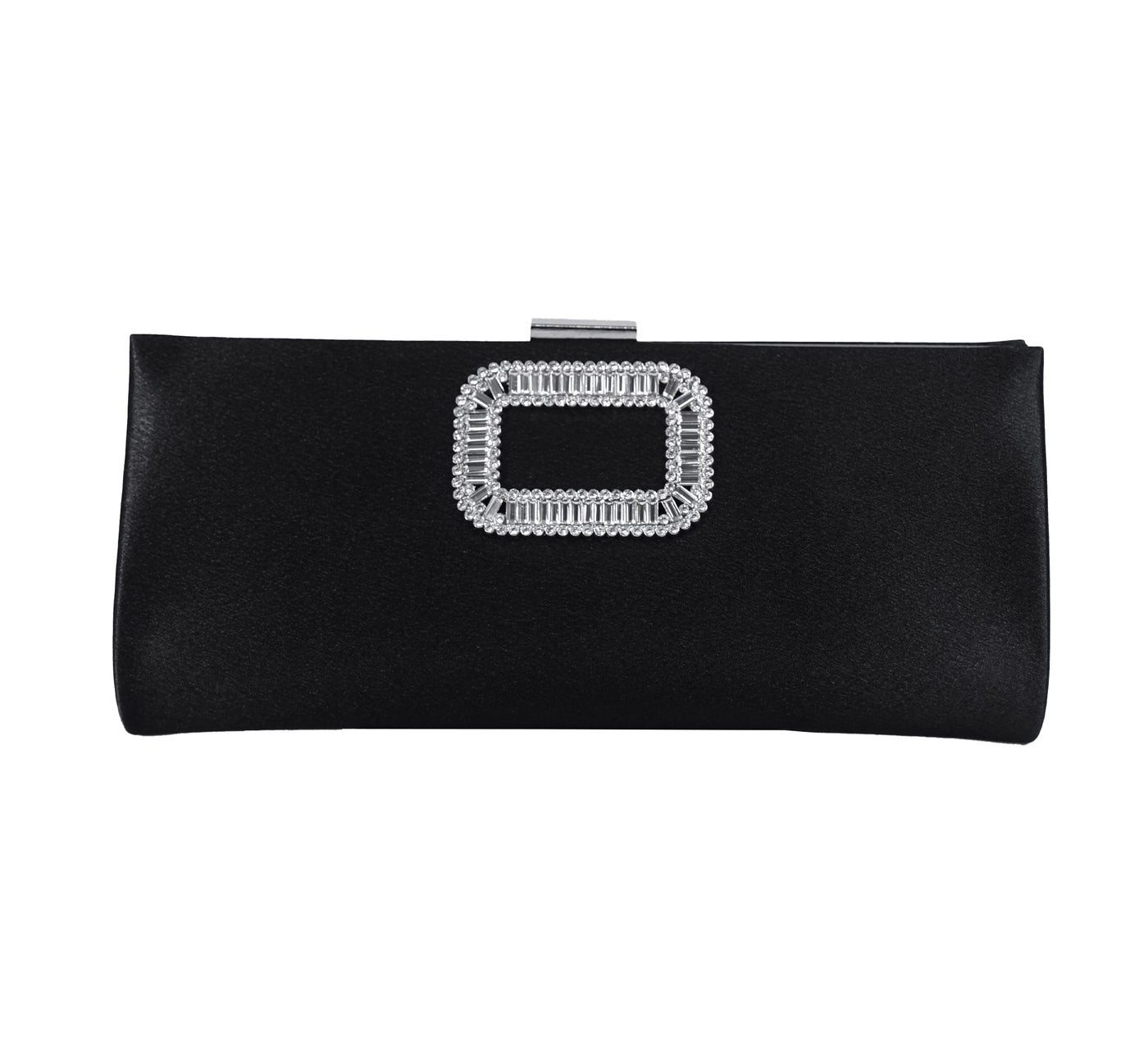 Bolsa Clutch em Cetim com Aplicação de Strass