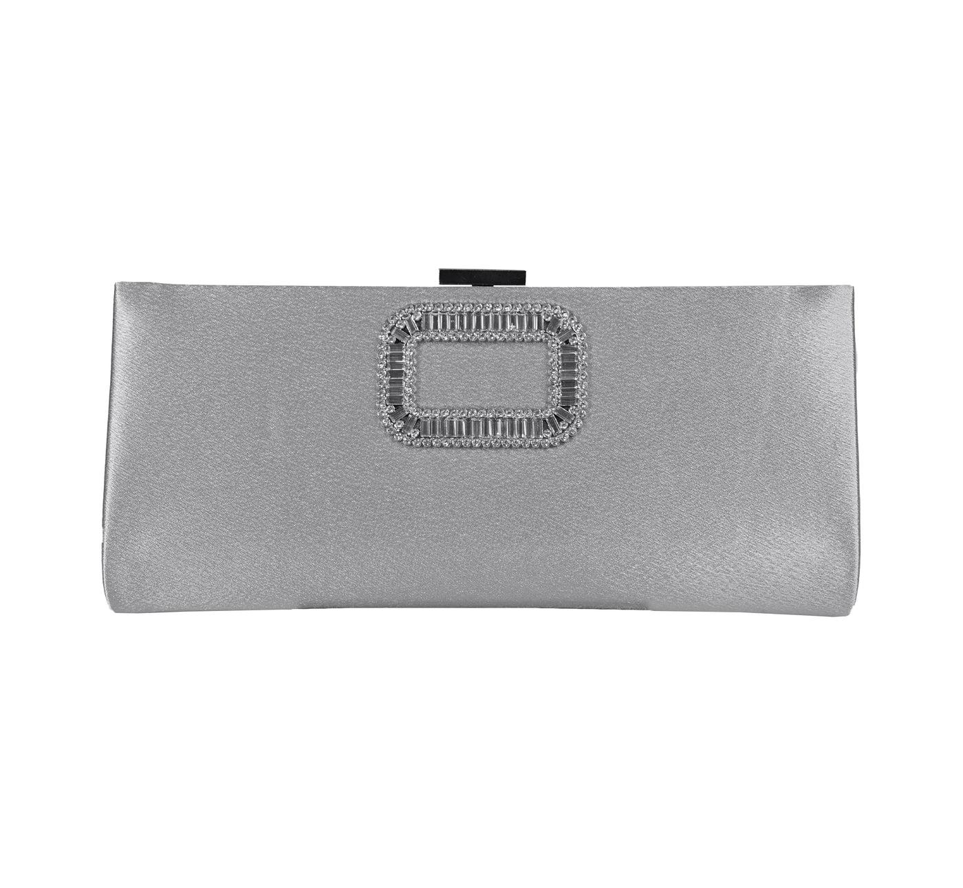 Bolsa Clutch em Cetim com Aplicação de Strass