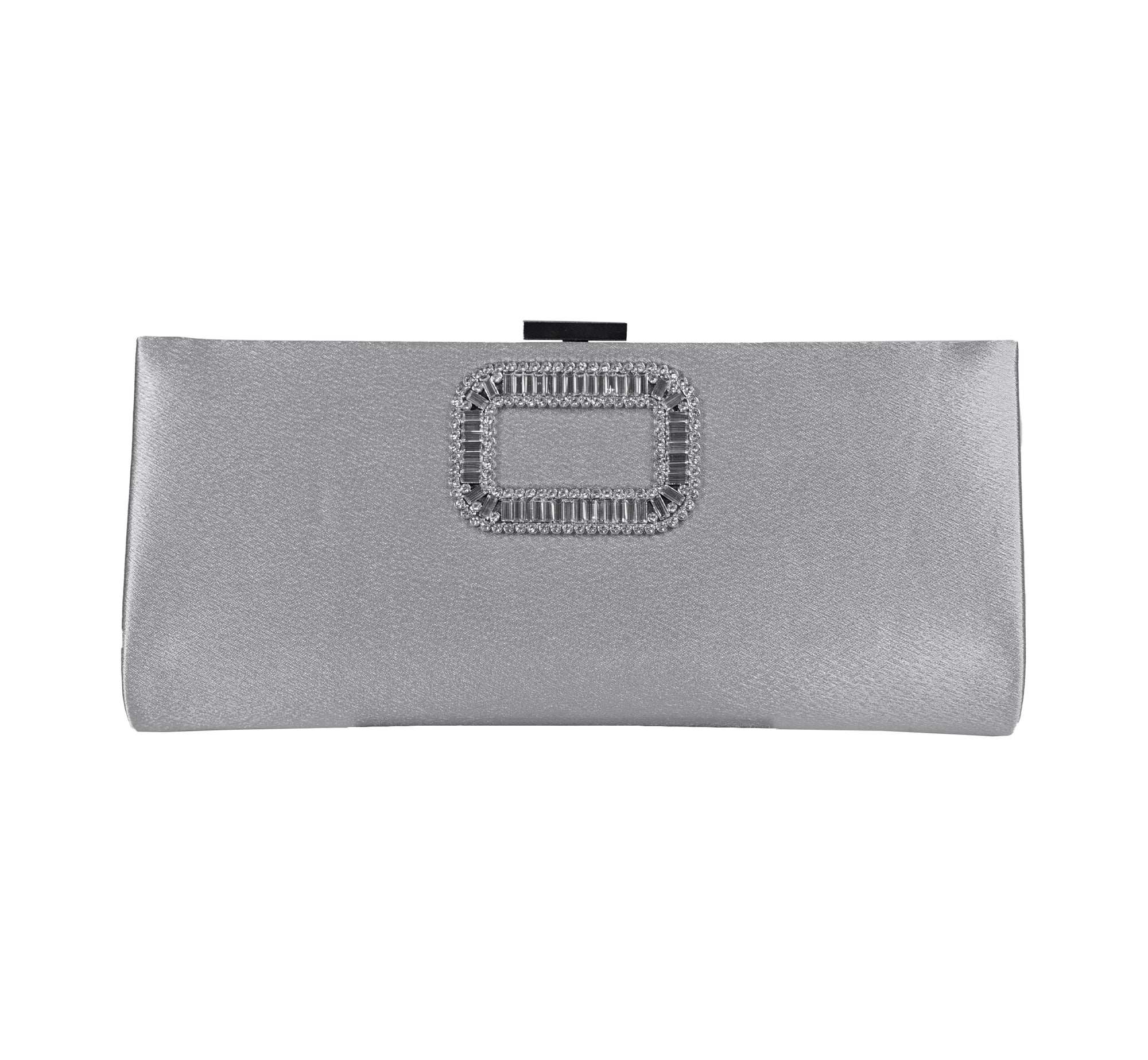 Bolsa Clutch em Cetim com Aplicação de Strass