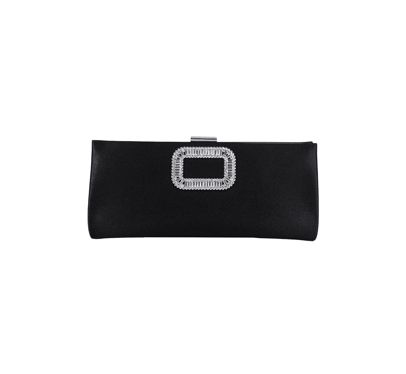 Bolsa Clutch em Cetim com Aplicação de Strass