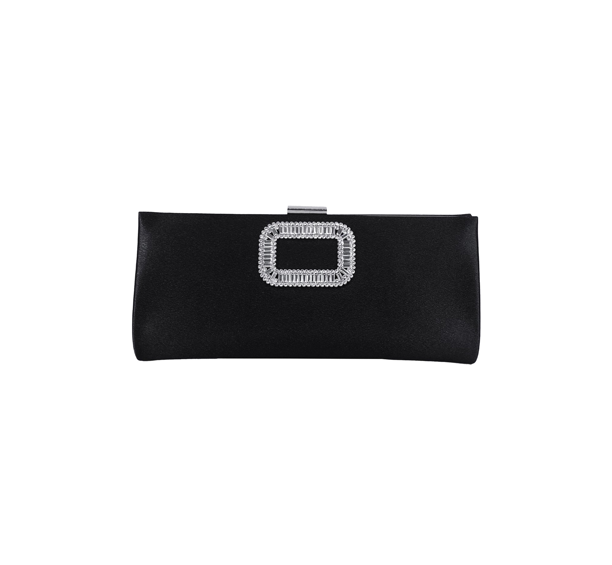 Bolsa Clutch em Cetim com Aplicação de Strass