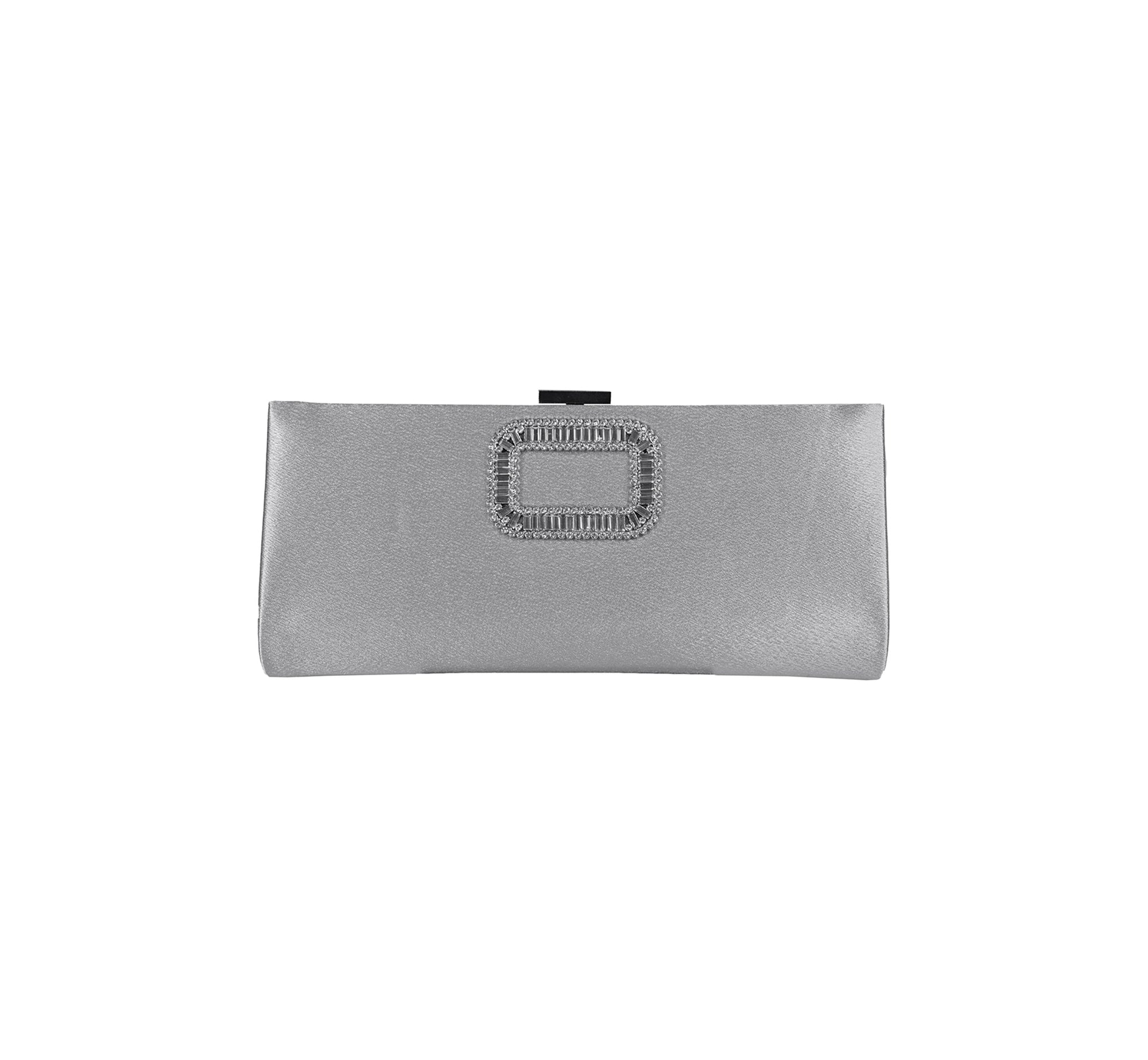 Bolsa Clutch em Cetim com Aplicação de Strass
