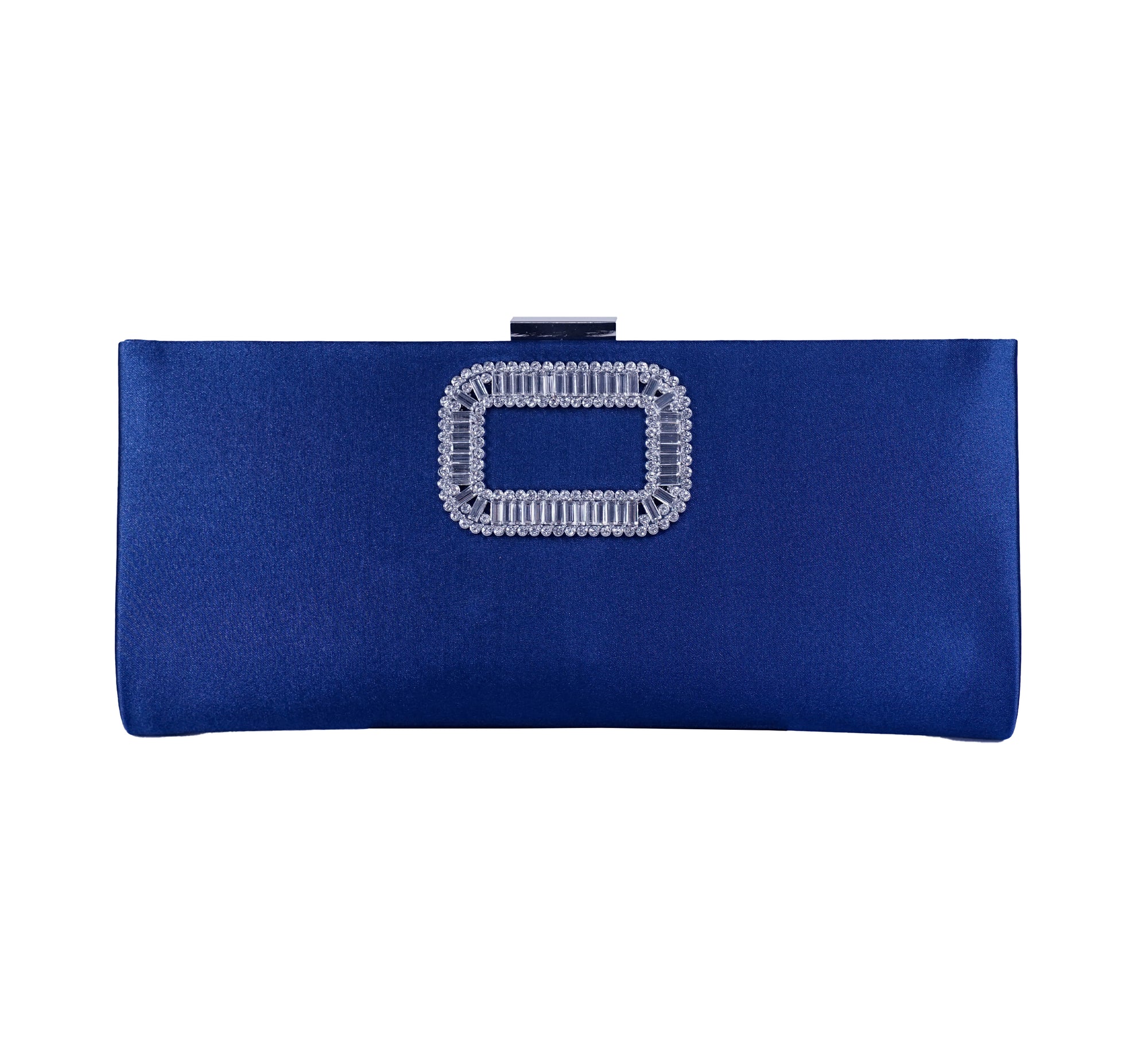 Bolsa Clutch em Cetim com Aplicação de Strass