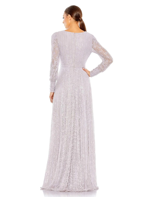 Vestido De Festa Longo Renda Decote V Mac Duggal