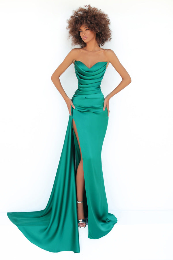 Vestido De Festa Longo Fenda Tarik Ediz