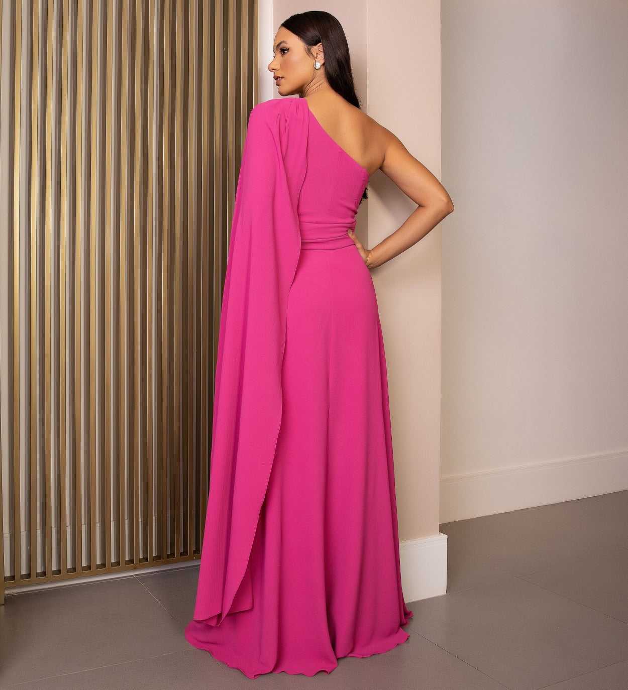 Vestido De Festa Longo Capa Elizabeth Marques