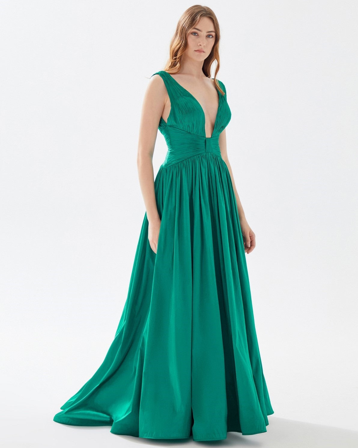 Vestido de Festa Longo Tafetá Tarik Ediz