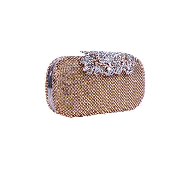 Bolsa Clutch Cristais Bless Concept Dourado e Prata - foto 3
