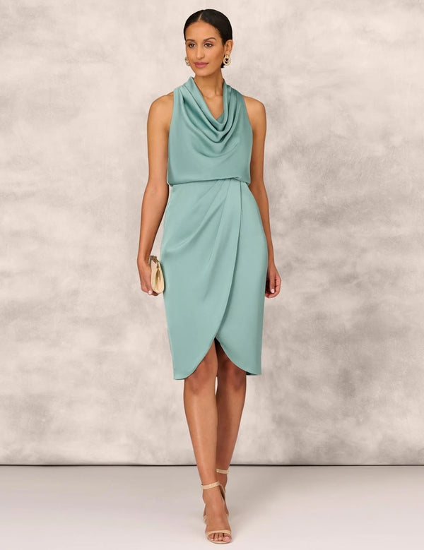 Vestido De Festa Midi Fenda Aidan Mattox
