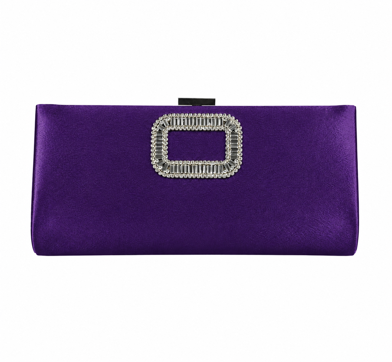 Bolsa Clutch em Cetim com Aplicação de Strass