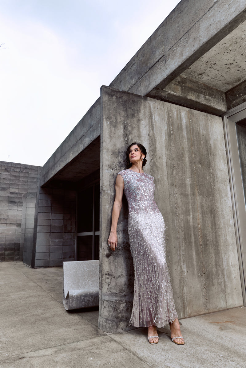 Vestido de Festa Longo bordado Josephine Mac Duggal