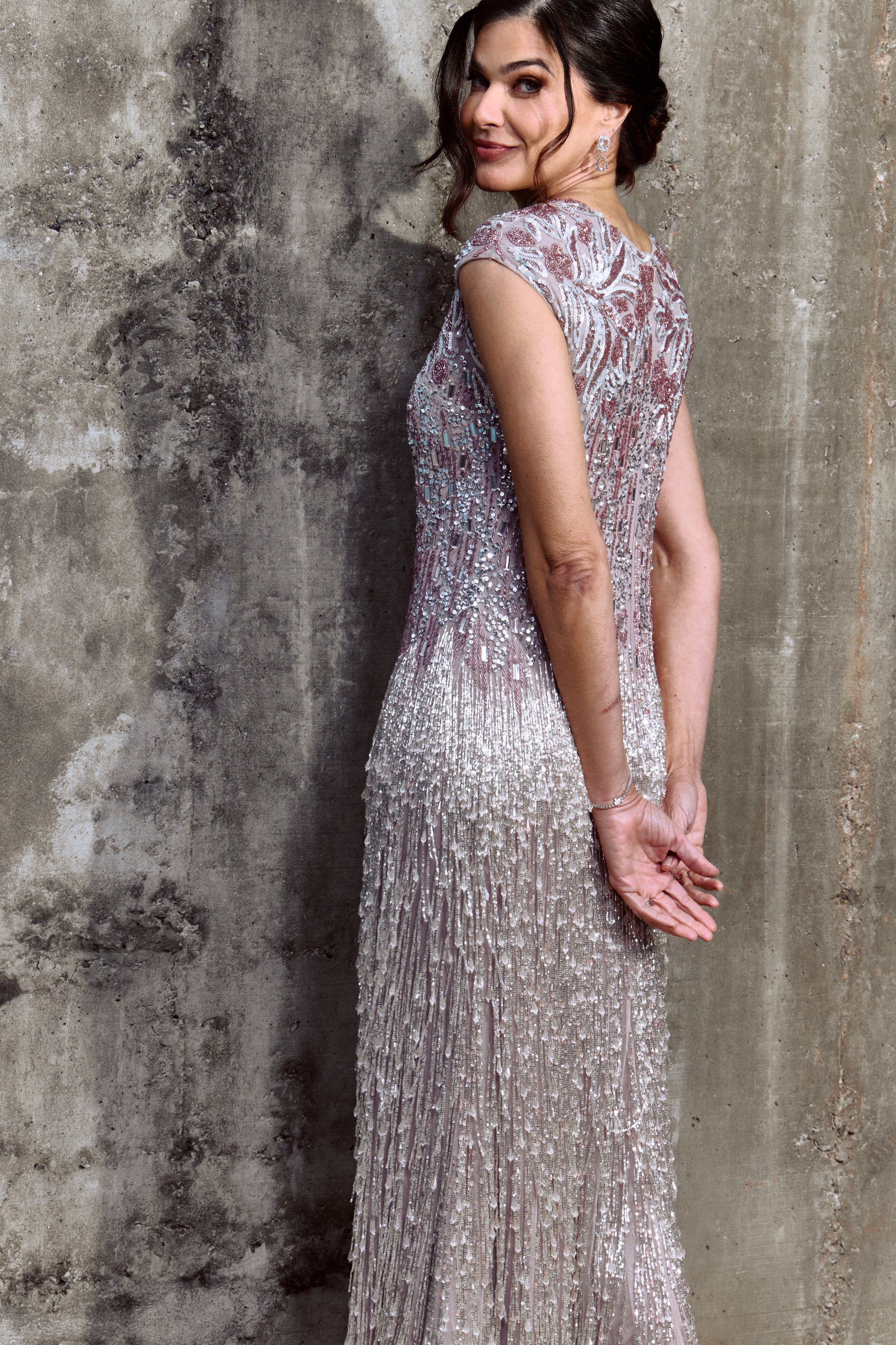 Vestido de Festa Longo bordado Josephine Mac Duggal