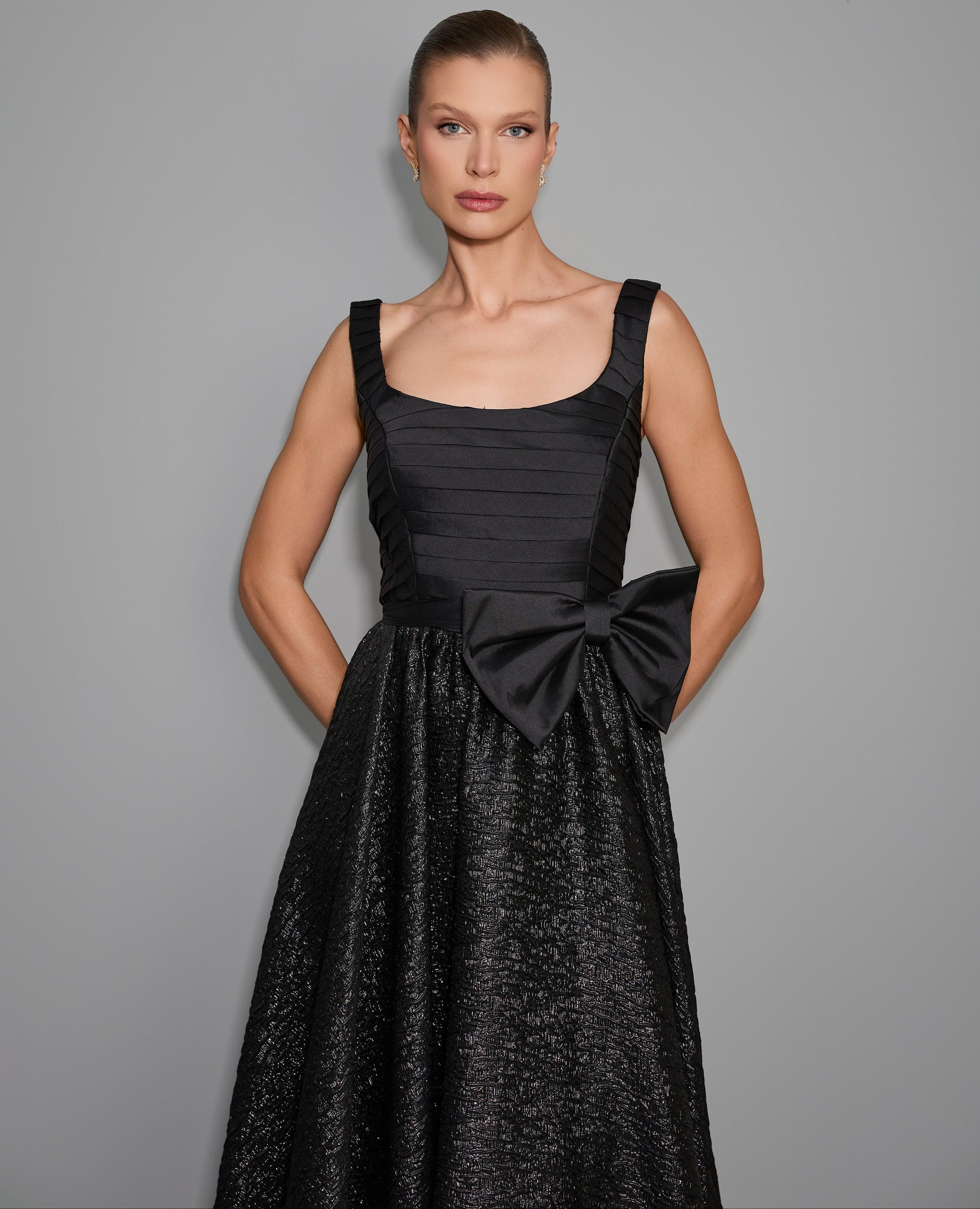 Vestido De Festa Longo Metalizado Mac Duggal