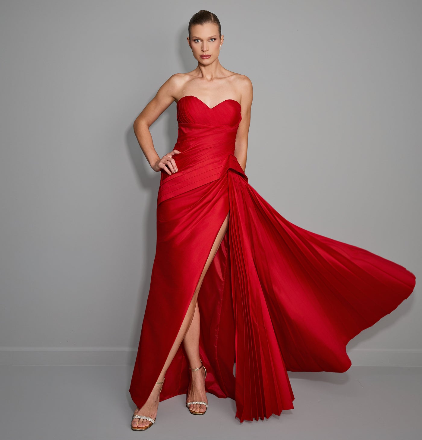 Vestido Longo Tafetá Tarik Ediz