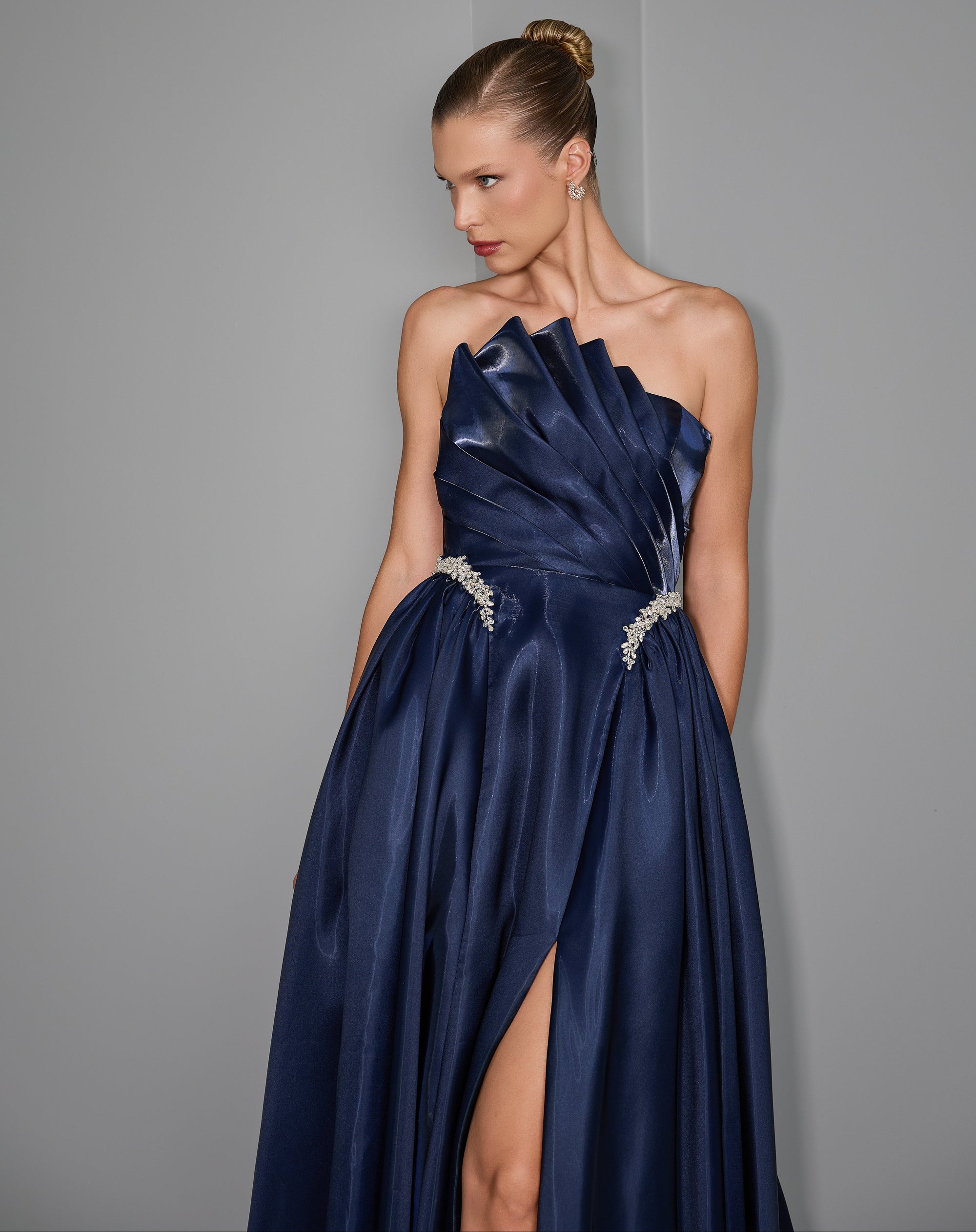 Vestido de Festa Longo Zibeline Glow Colors