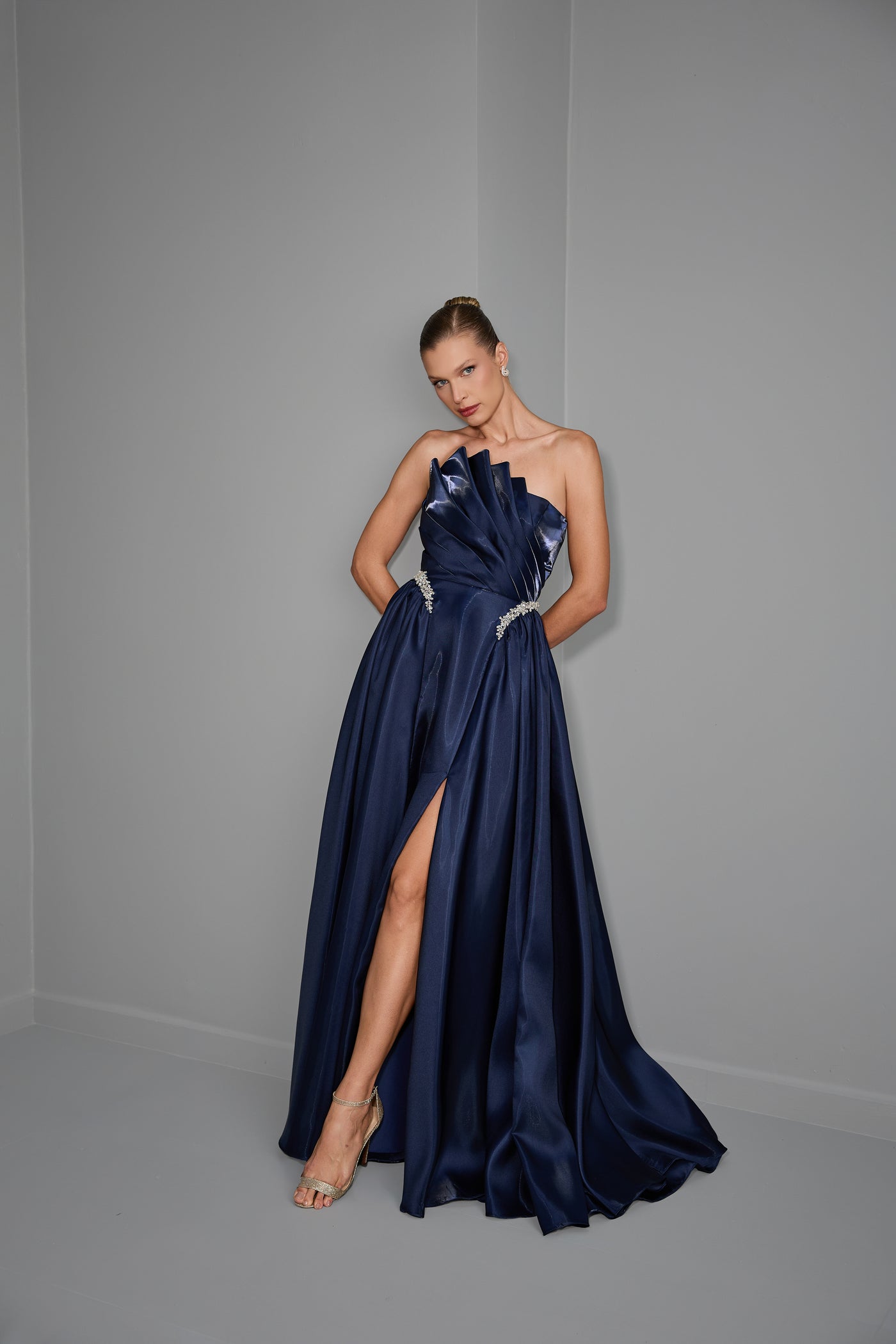 Vestido De Festa Longo Zibeline Glow Colors