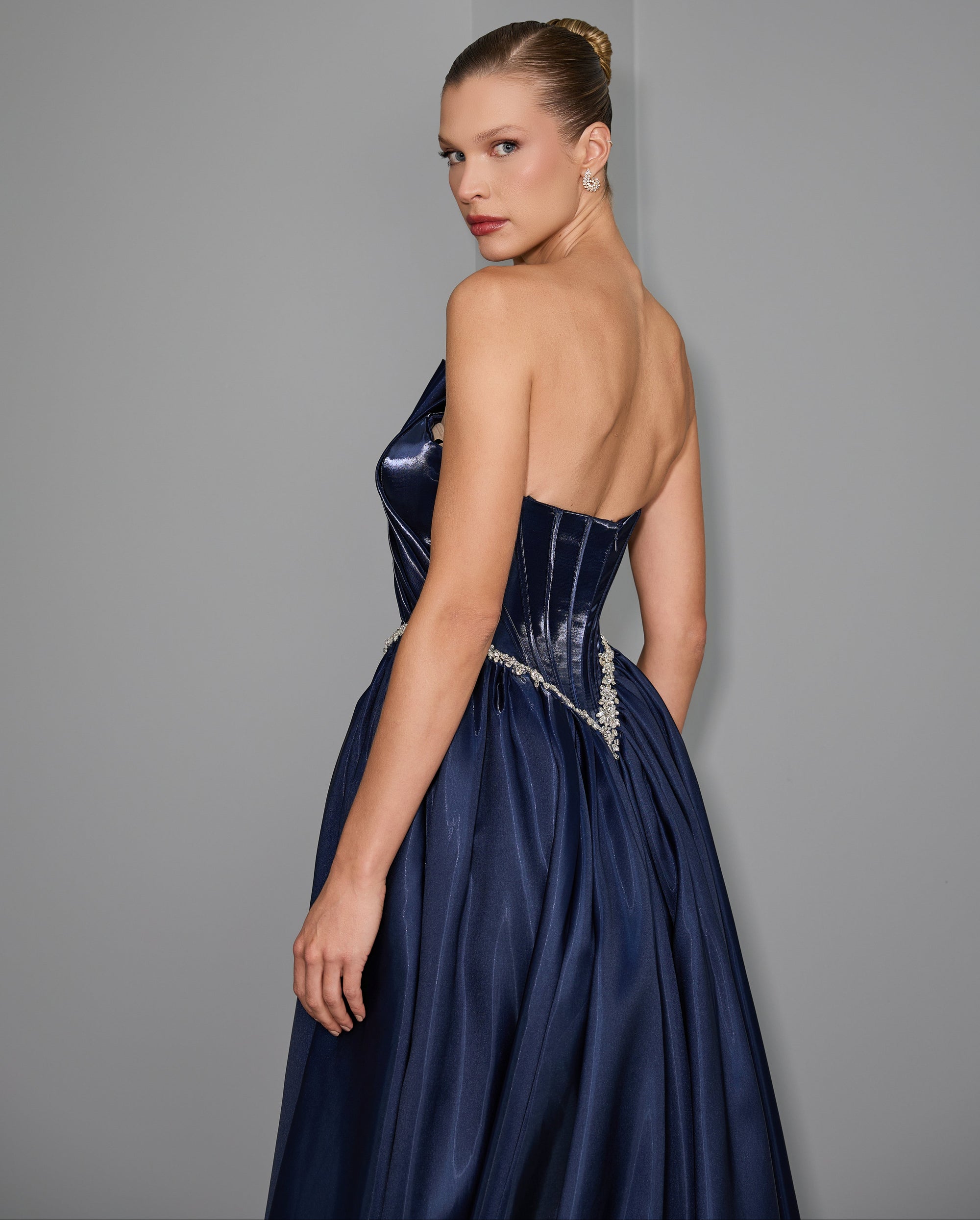 Vestido de Festa Longo Zibeline Glow Colors