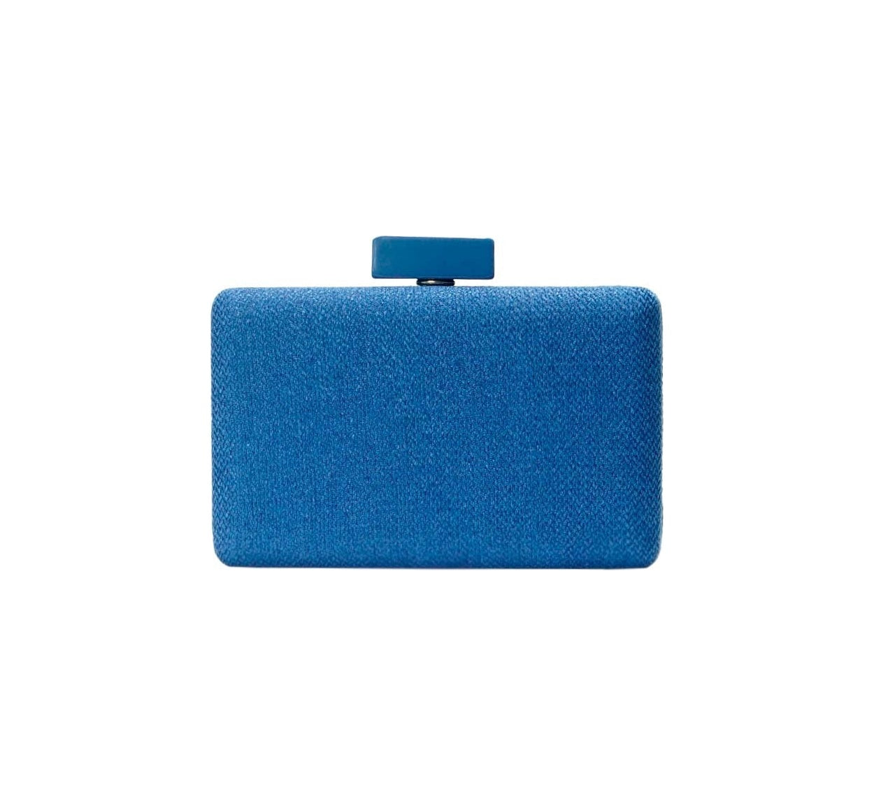 Bolsa Clutch Em Tecido Azul