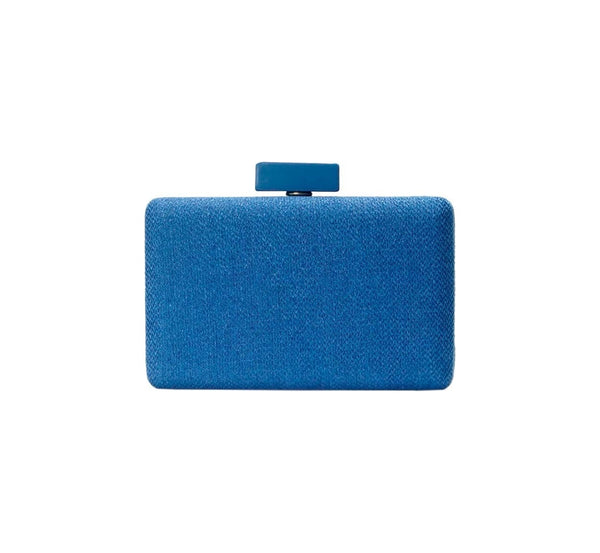 Bolsa Clutch em Tecido Azul