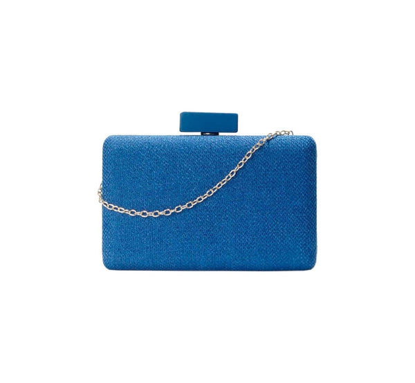 Bolsa Clutch em Tecido Azul