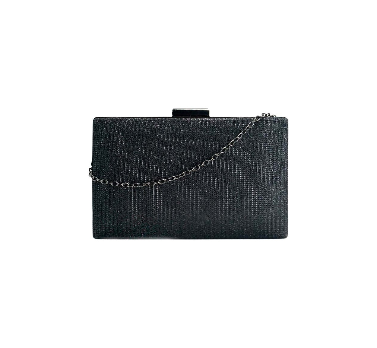 Bolsa Clutch Em Tecido Preto