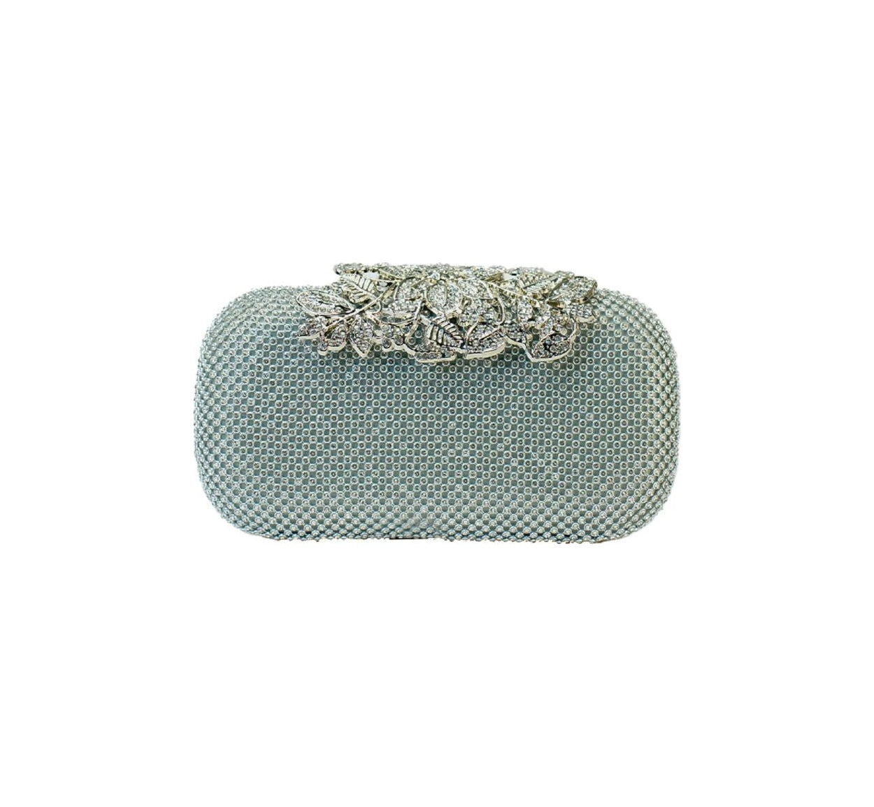 Bolsa Clutch Prata Cristais