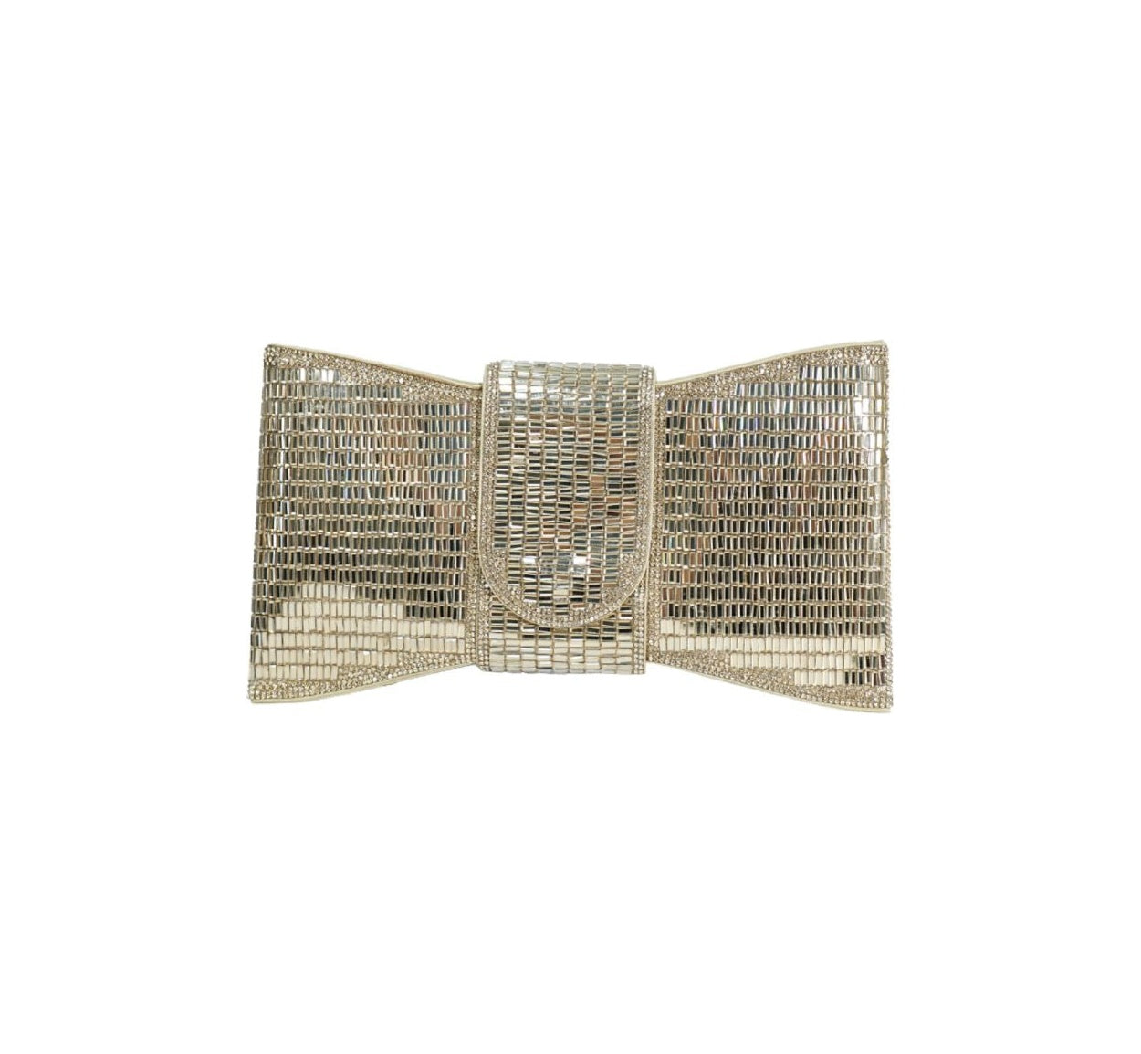 Bolsa Clutch Strass Prata