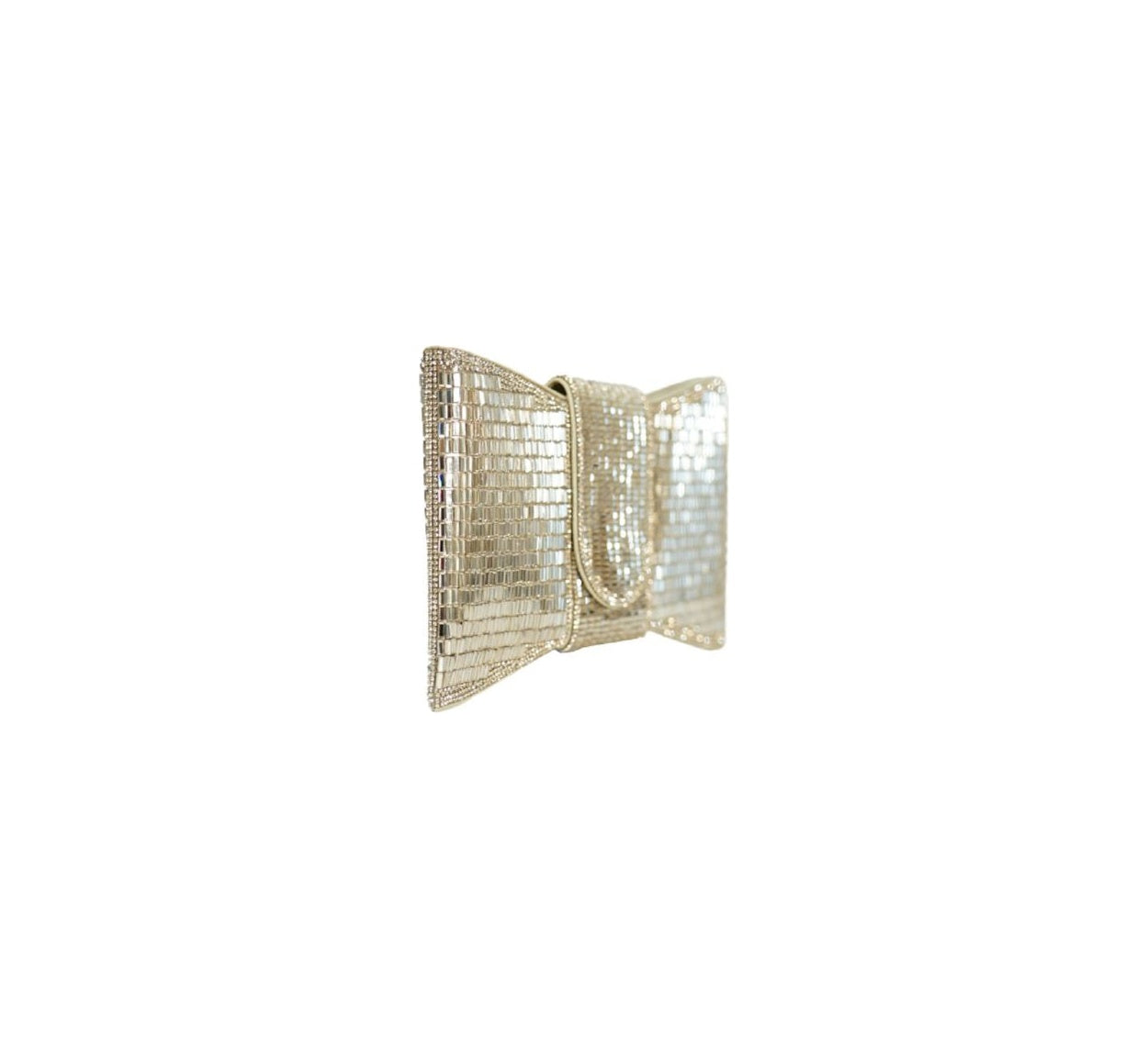 Bolsa Clutch Strass Prata