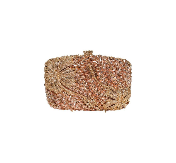 Bolsa Clutch Metal Cristais