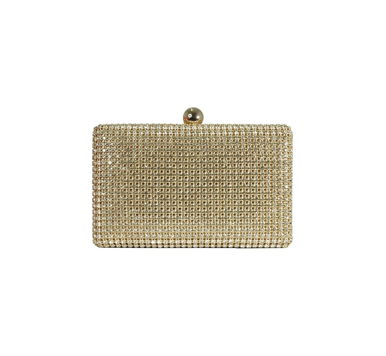 Bolsa Clutch Dourada Cristais