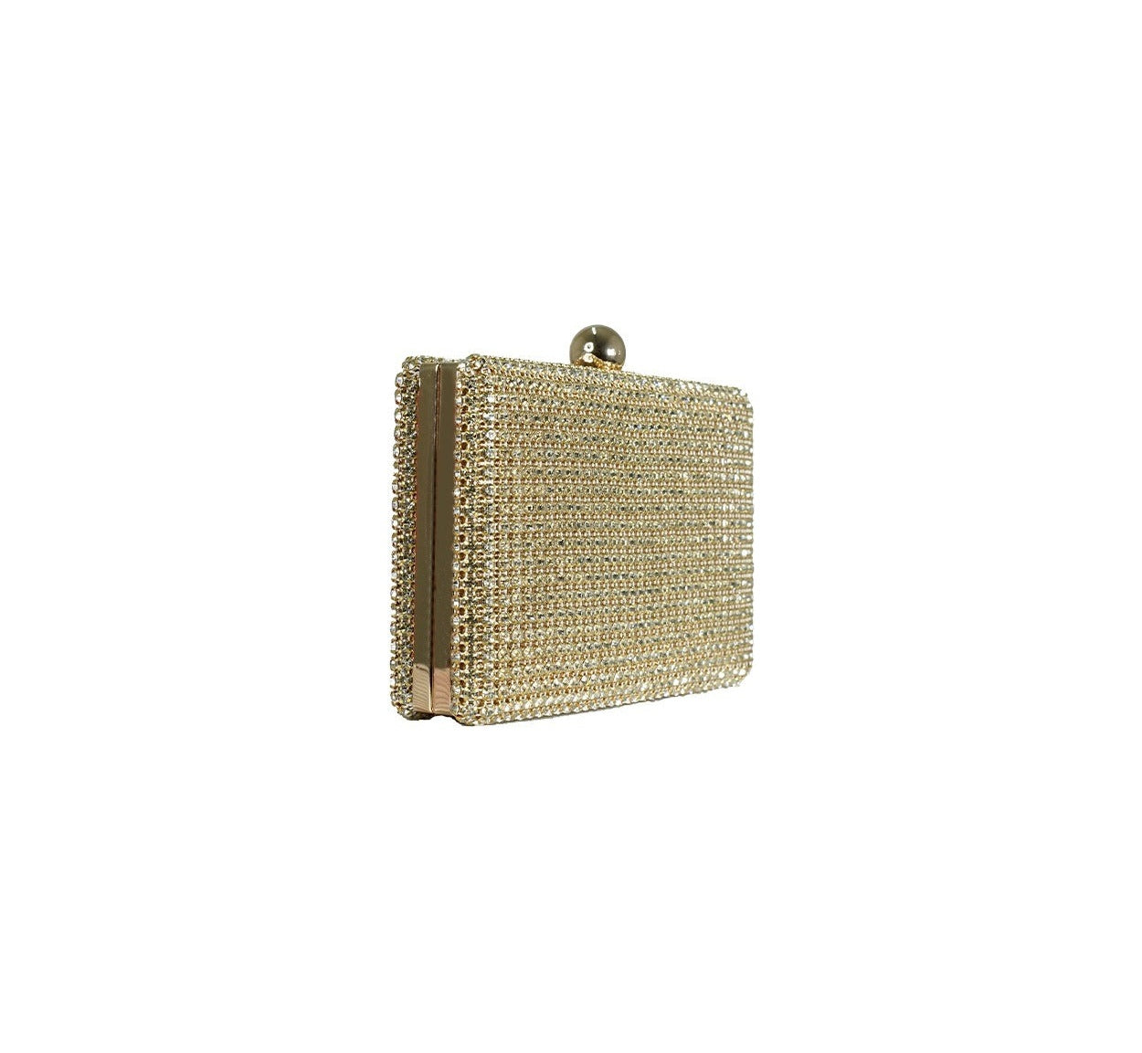Bolsa Clutch Dourada Cristais