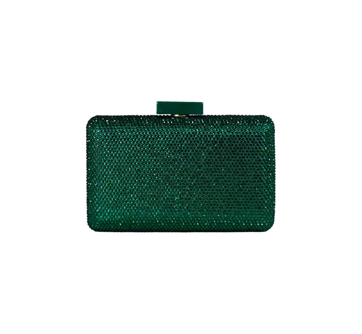 Bolsa Clutch Verde Cristais