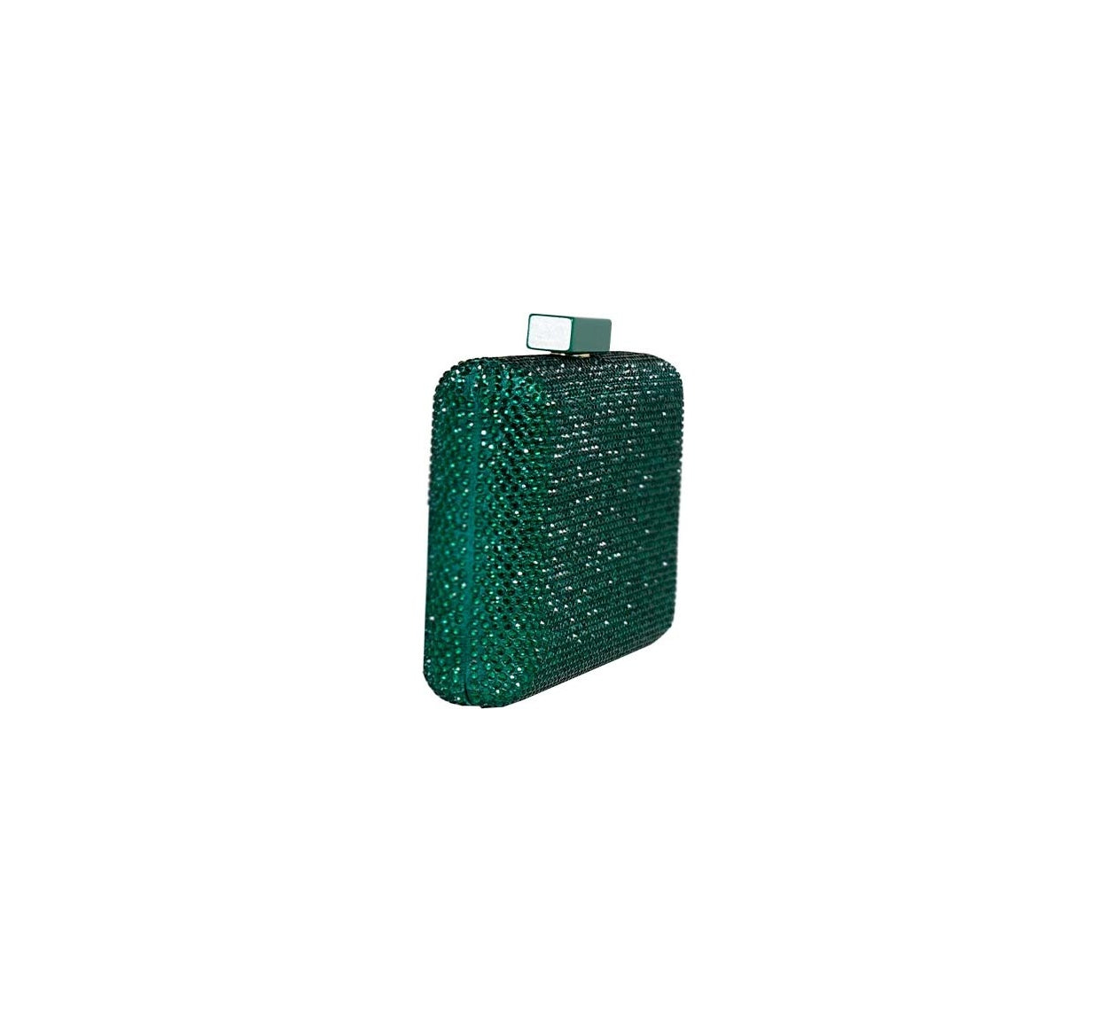 Bolsa Clutch Verde Cristais