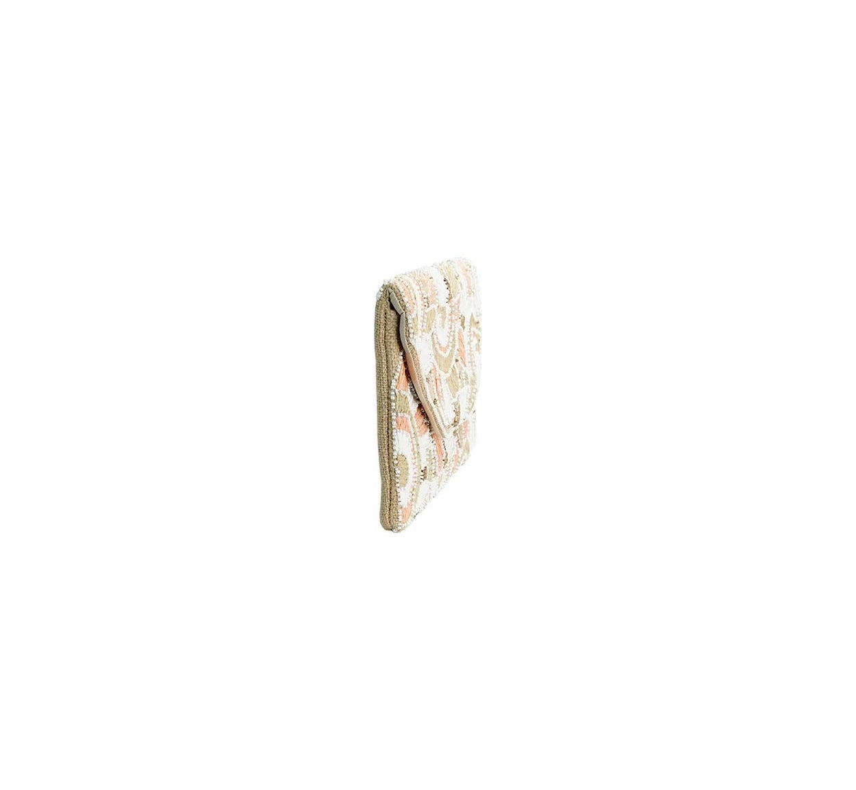 Maxi Carteira Bordada Floral Salmon