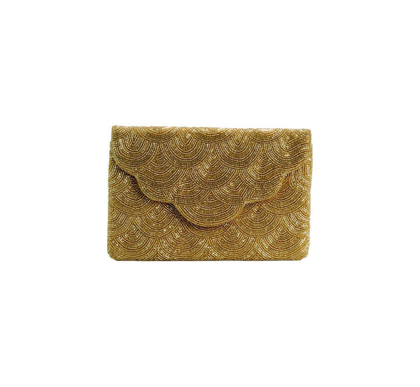 Maxi Carteira Bordada Dourado