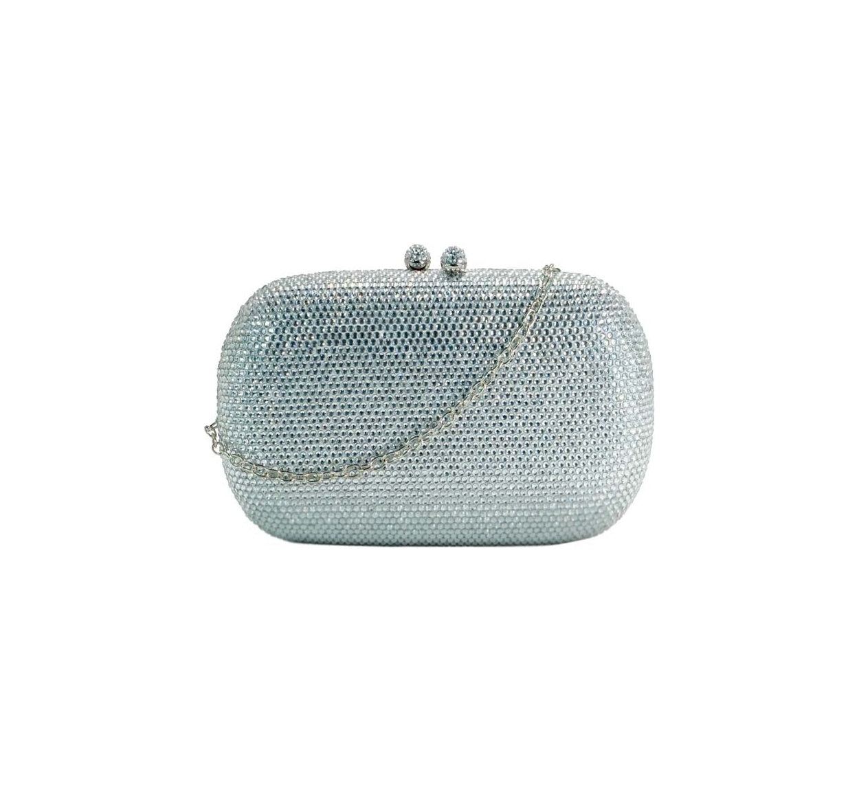 Bolsa Clutch Prata Cristais