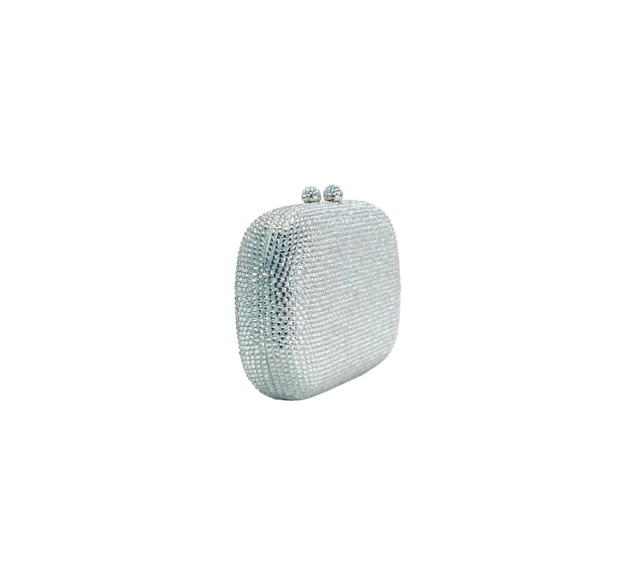 Bolsa Clutch Prata Cristais
