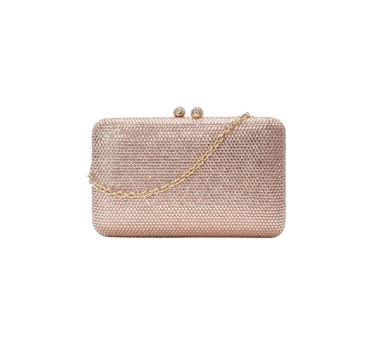 Bolsa Clutch Rose Cristais