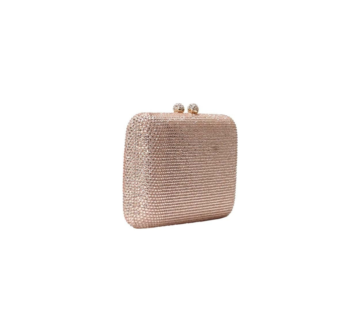 Bolsa Clutch Rose Cristais