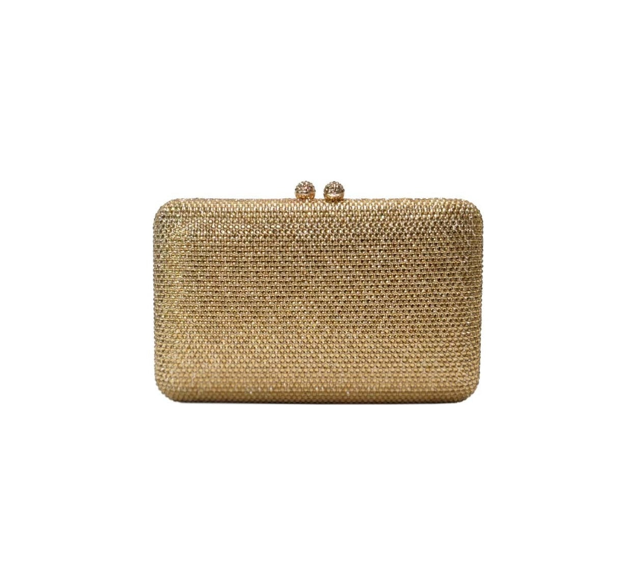 Bolsa Clutch Dourada Cristais