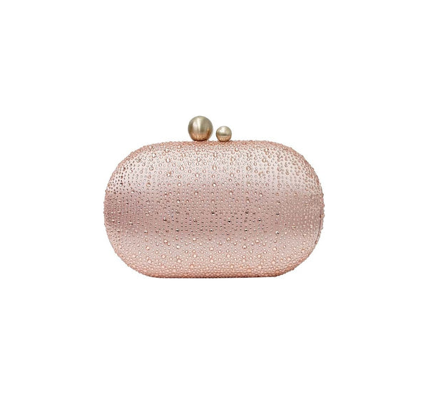 Bolsa Clutch Cristais Rose