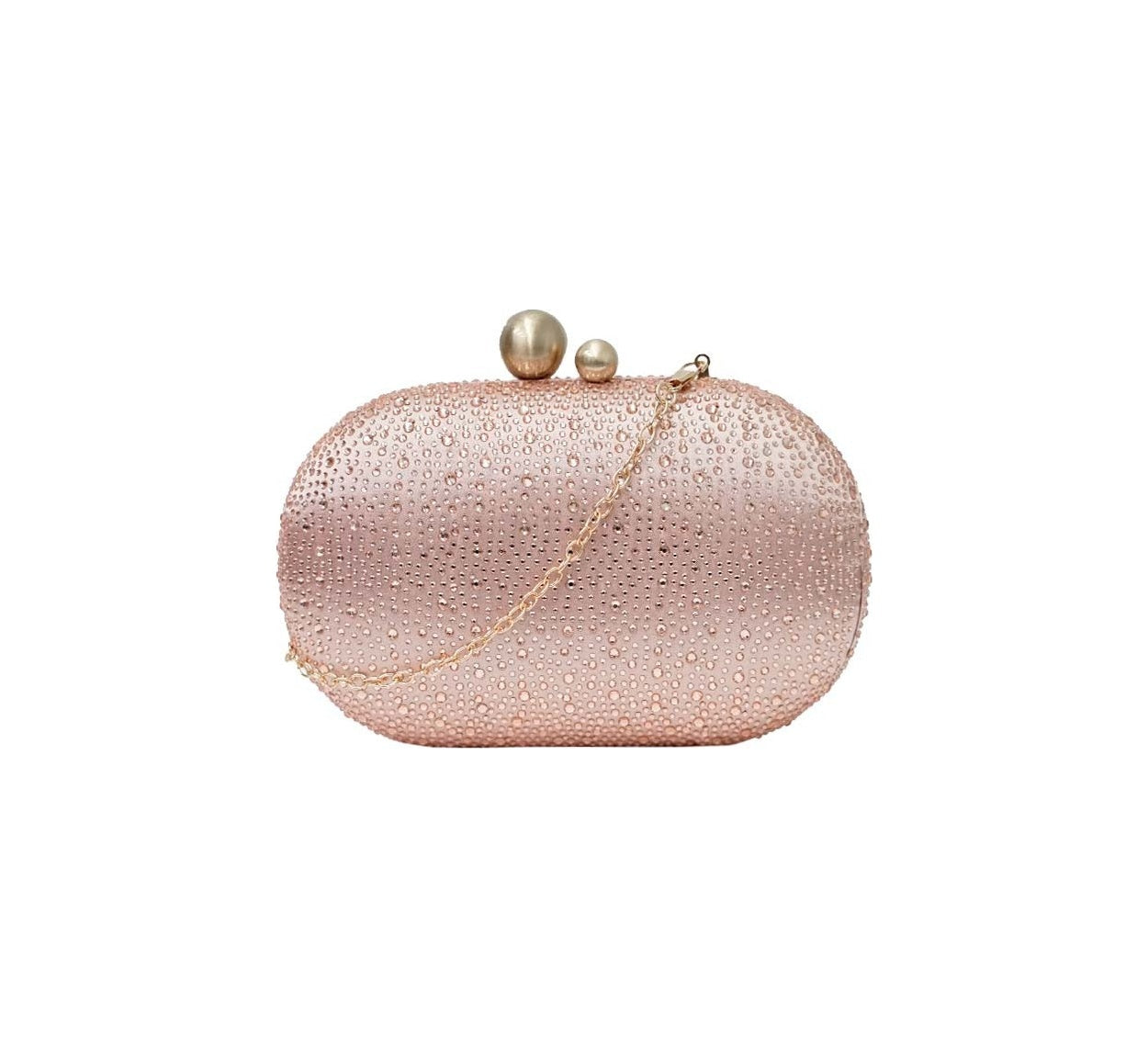 Bolsa Clutch Cristais Rose