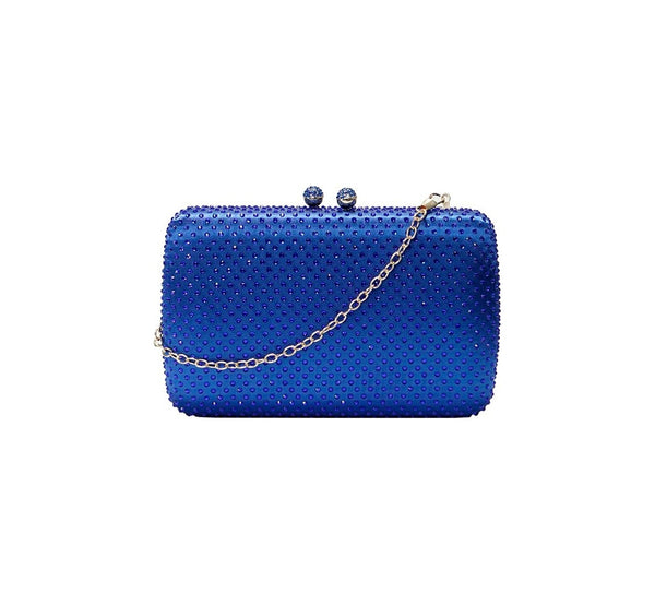 Bolsa Clutch Azul Cristais