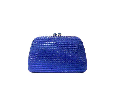 Bolsa Clutch Azul Cristais