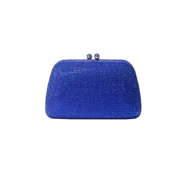 Bolsa Clutch Azul Cristais